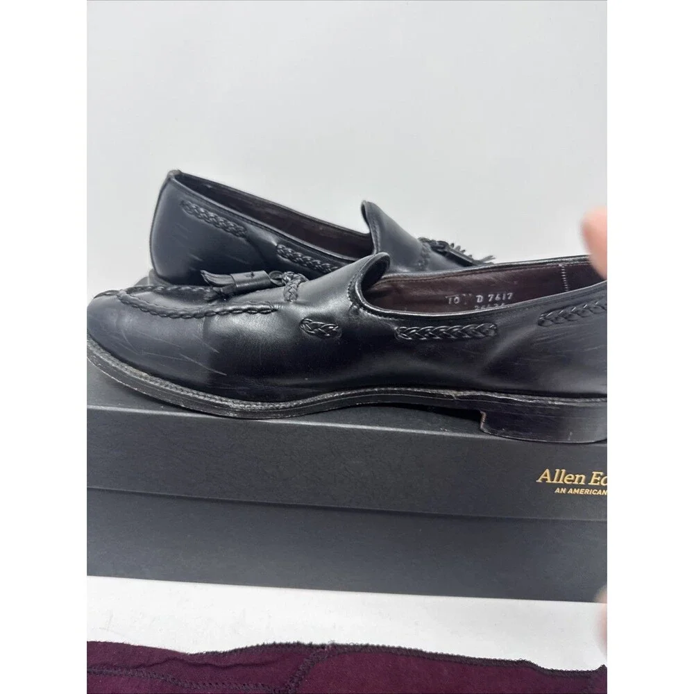 Allen Edmonds The Adams Independence Collection Black Loafers Tassle Sz 10 D